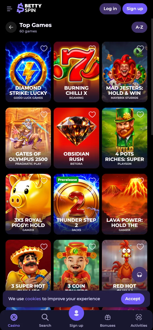 BettySpin Casino App